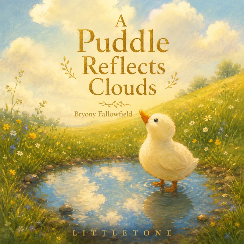 A Puddle Reflects Clouds