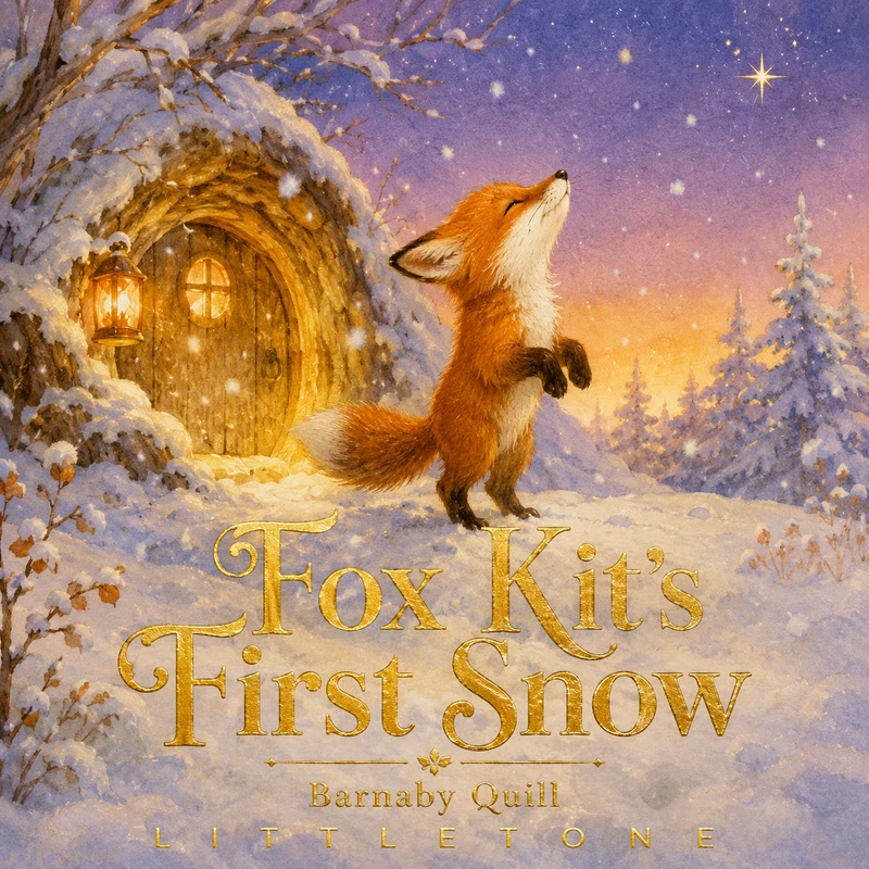 Fox Kit's First Snow: Cold toes, warm den, and a world made new